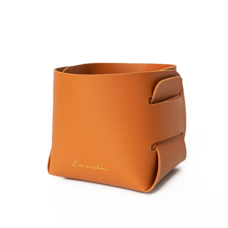 Giỏ Đựng Đồ Bằng Da Có Thể Gấp Lại Phong Cách Bắc Âu