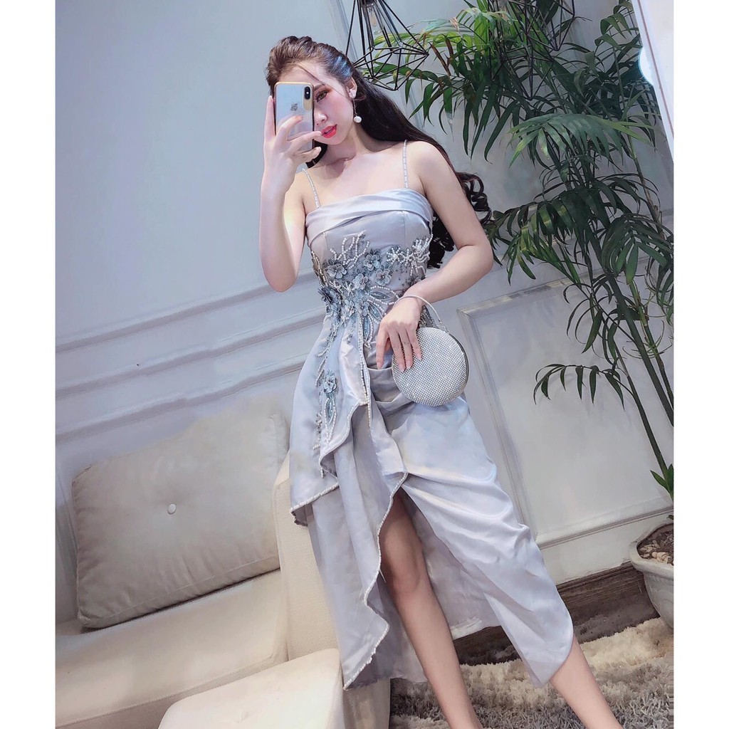 ẢNH THẬT 1000%  ! Đầm  2 TẦNG ĐÍNH HOA THÊU ĐÁ, NGỌC (ảnh thật )