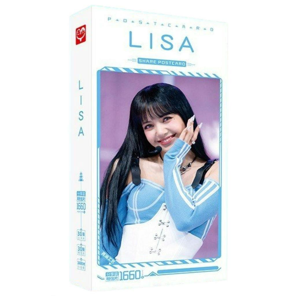 Hộp ảnh Postcard Black.pink 1660 ảnh có ảnh dán sticker lomo bưu thiếp