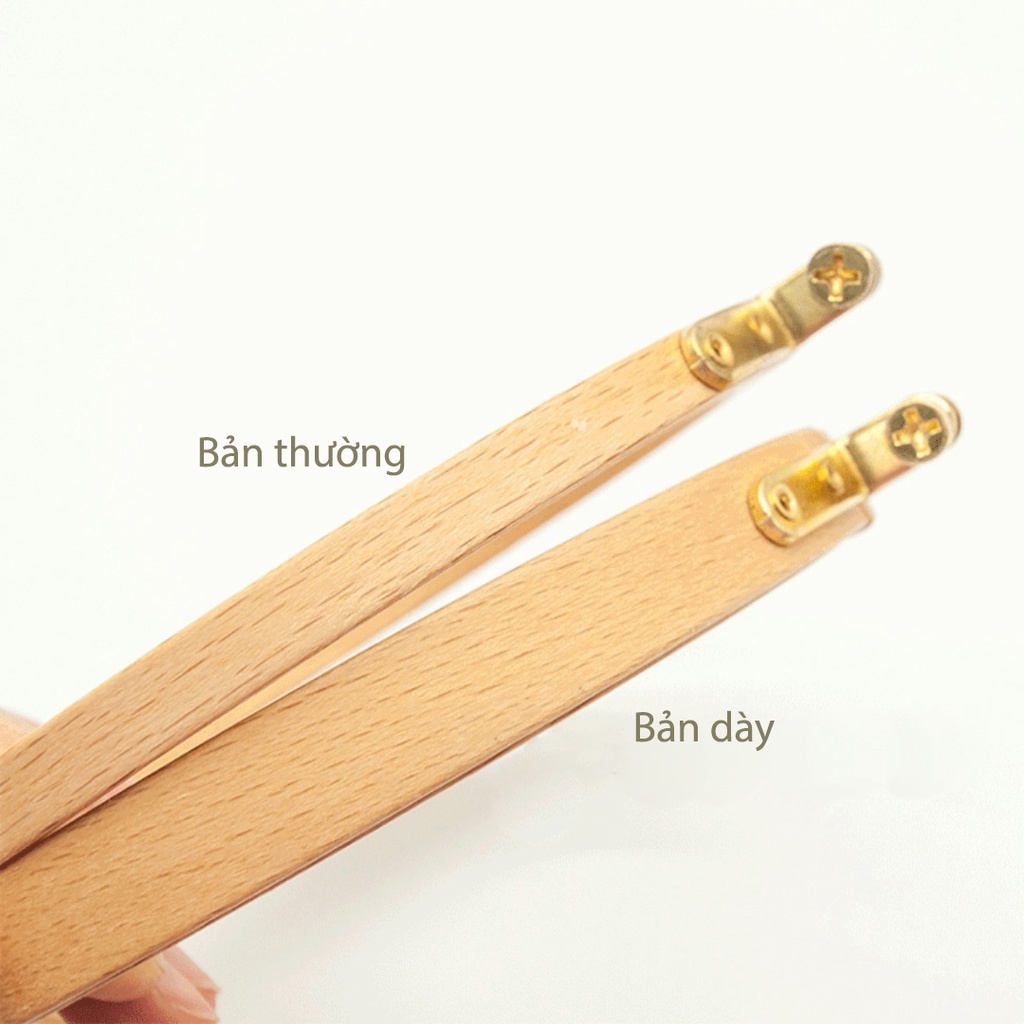 Khung thêu tròn bằng gỗ sồi bản dày siêu chắc chắn