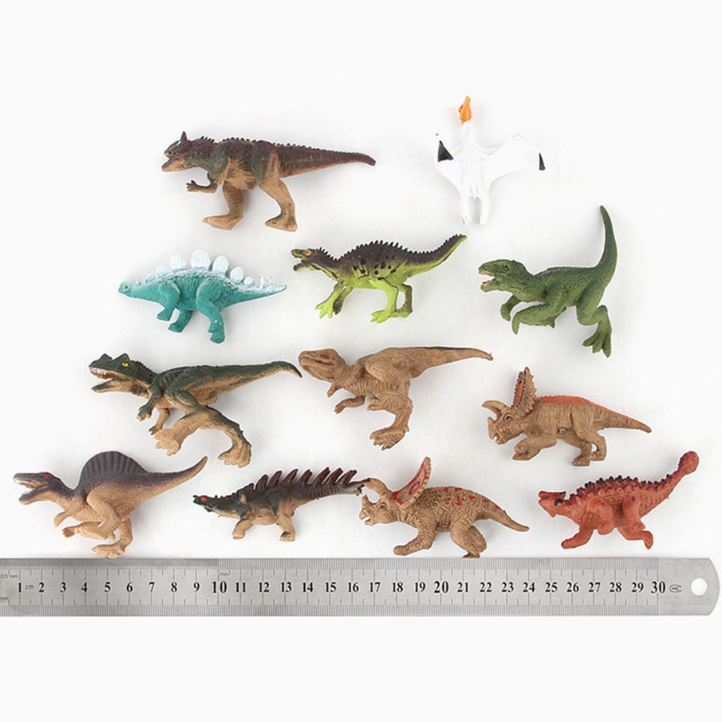 Đồ Chơi 12 mô hình Khủng Long kỉ Jurassic World (4x8 cm) New4all Dinosaurs cho bé 3 tuổi vui chơi, phát triển trí nhớ