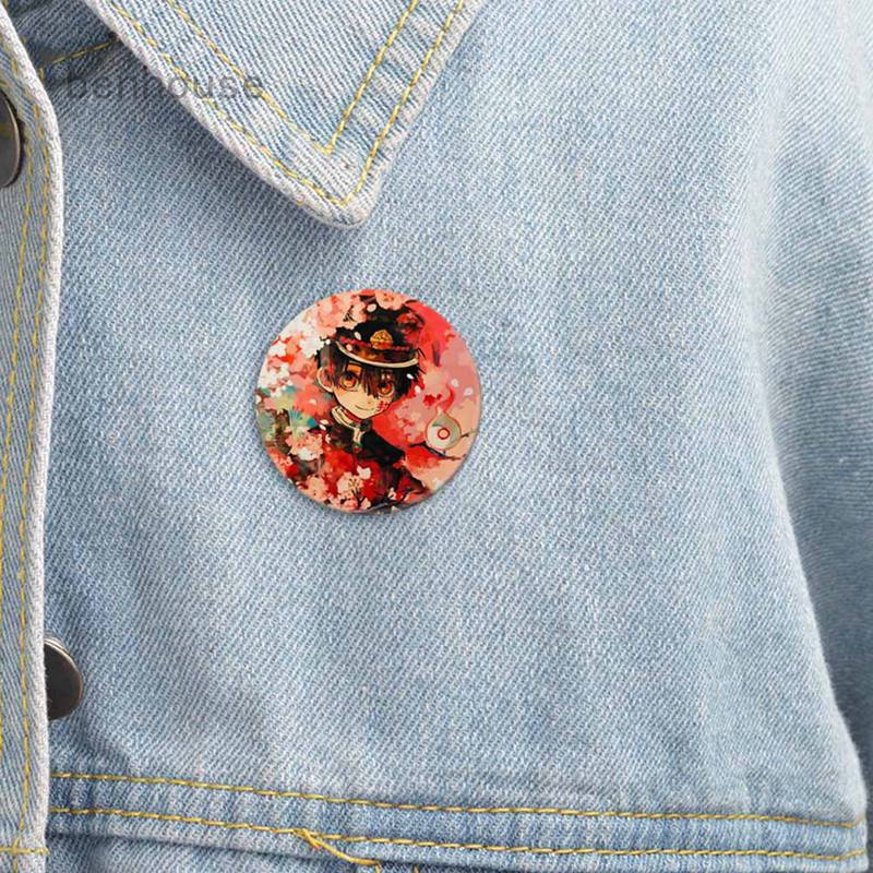 Ghim cài áo họa tiết hoạt hình Hanako-Kun bằng kim loại để trang trí quần áo/balo