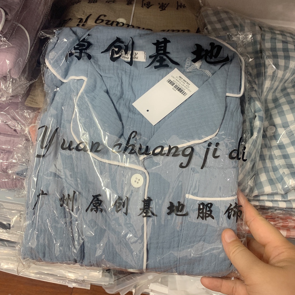 2101624 Set pijama hàn quốc set đồ ngủ basic màu pastel cho nữ ulzzang chất linen xốp mềm mát | BigBuy360 - bigbuy360.vn