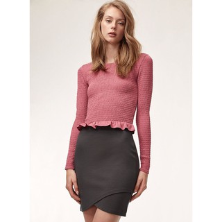 Chân váy thun vạt chéo Aritzia
