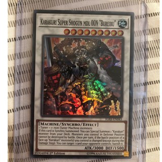 THẺ BÀI YUGIOH Karakuri Super Shogun mdl 00N "Bureibu" 1st Edition Super Rare