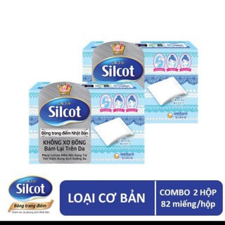 Combo 2 hộp Bông tẩy trang silcot loại cơ bản 82 miếng/hộp - TDS29