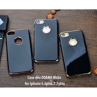 [Mã ELHAJULY giảm 6% đơn 50K] ốp lưng đen bóng mạ 2 đầu iphone 7 plus