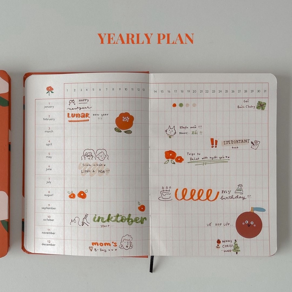 Sổ lịch Crabit Planner 2022 Special Edition - Hoa đỏ