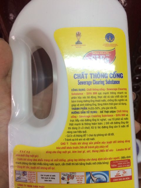 Sifa Nước Thông Cống , Cầu Siêu Mạnh 700G ( KHÁCH NT CHỌN LOẠI CỐNG HOẶC CẦU )