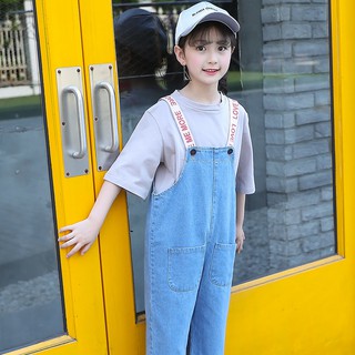 Quần yếm jeans cho bé gái 120-160cm