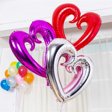 Bóng Hình Trái Tim Siêu To Khổng Lồ 100cm Trang Trí Sinh Nhật Phòng Cưới