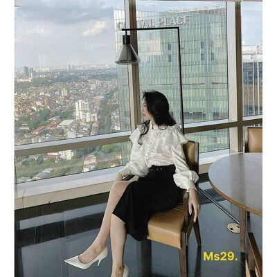 Áo sơ mi bánh bèo tiểu thư xinh tay bồng