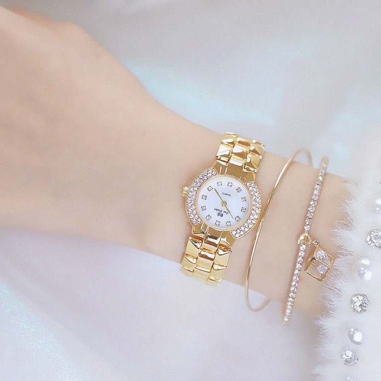 Đồng hồ nữ BS Beesister BS09 mặt nhỏ đính đá tuyệt đẹp