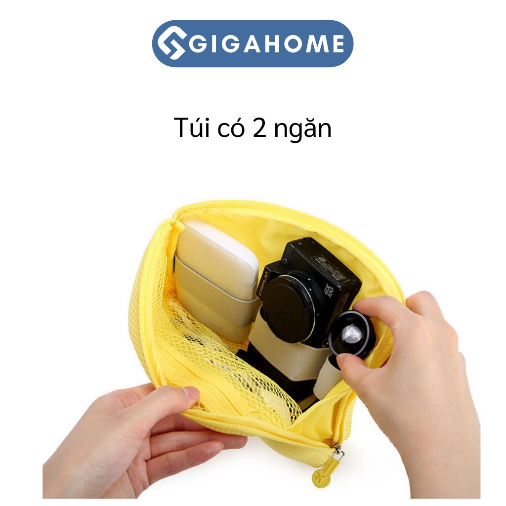 Túi Phụ Kiện Công Nghệ Đựng Pin Sạc, Điện Thoại, Thẻ Đi Du Lịch GIGAHOME Tiện Lợi 3388