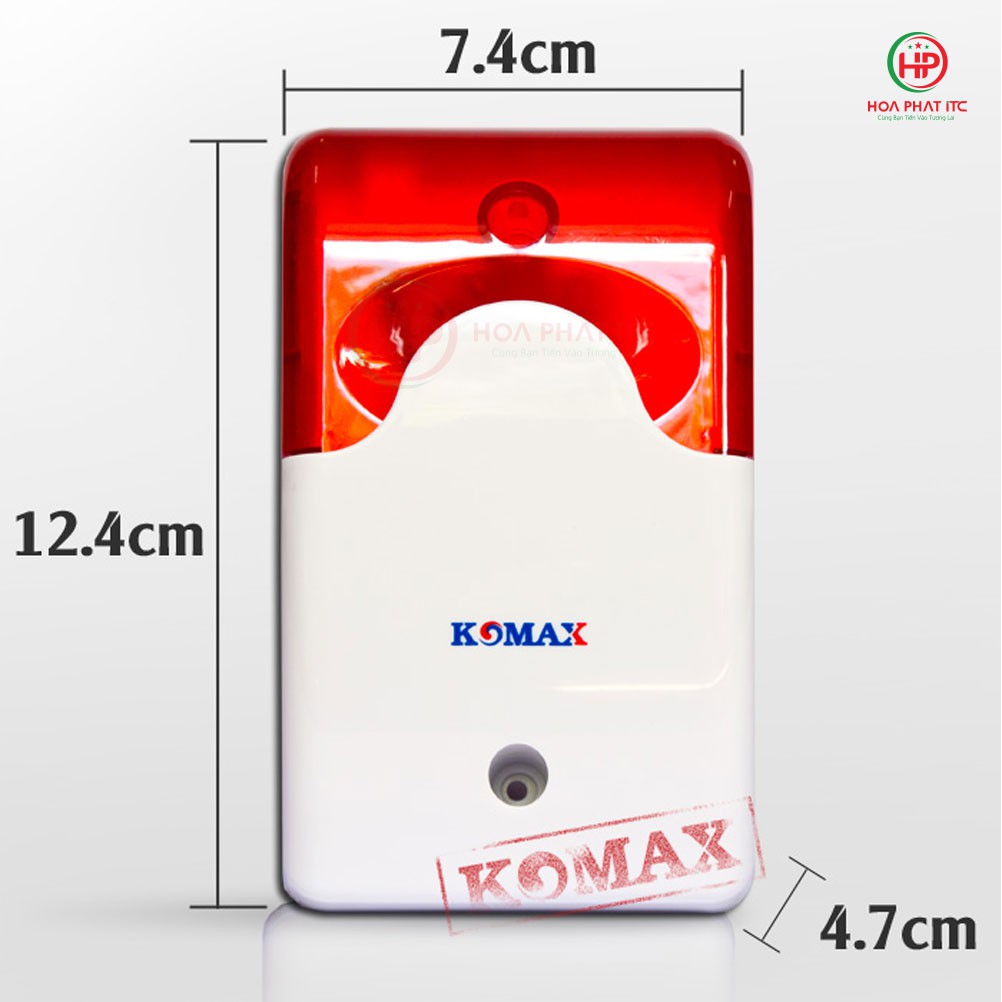 Còi hú kèm đèn chớp 220V Komax KM-A09