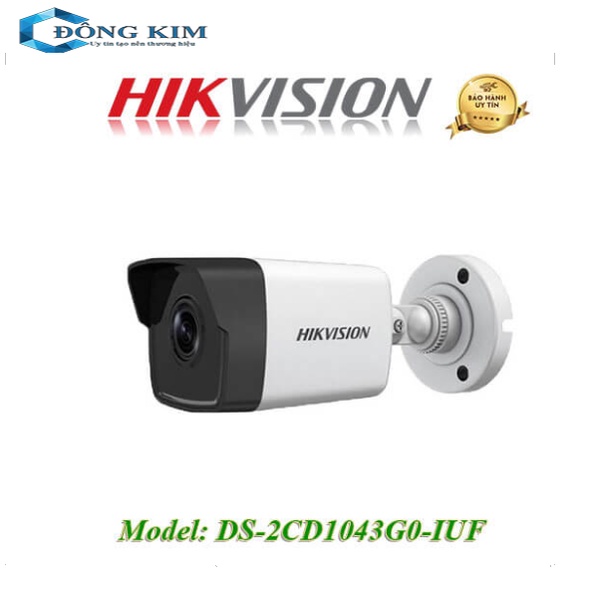 Camera IP Hikvision 4.0MP DS-2CD1043G0-IUF Tích Hợp Mic Thu Âm Thanh
