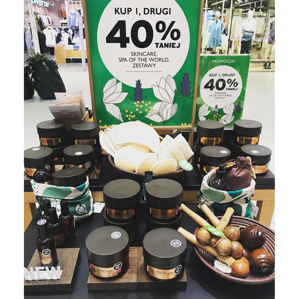 kem dưỡng thể/ tẩy da chết Spa of the World™ THE BODY SHOP Japanese Camellia Cream Ethiopian Green Coffee Cream | BigBuy360 - bigbuy360.vn