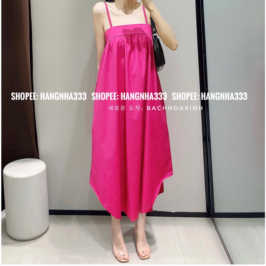 NEW ARRIVAL || Váy Babydoll dáng xòe thô hai dây tết form dài vạt bầu cực xinh nhiều màu basic trendy