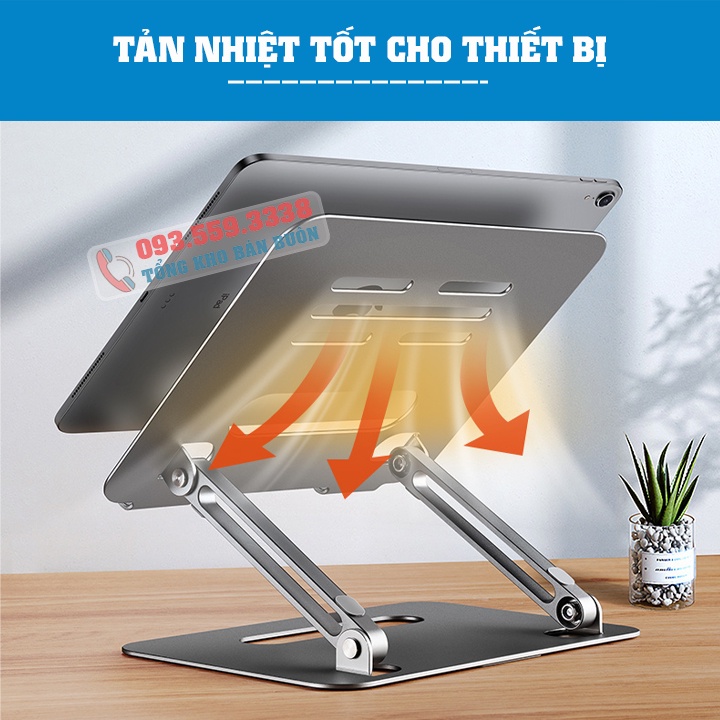 Giá đỡ laptop tablet bằng nhôm P43 / P43S 11 - 17.3 Inch - Đế tản nhiệt nâng Macbook - máy tính bảng - Ipad