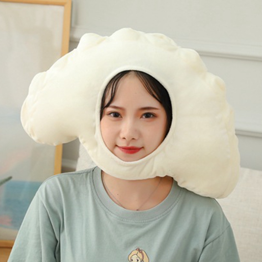 Mũ trùm đầu hình đùi gà/ bánh bao nhồi bông mềm mại dễ thương