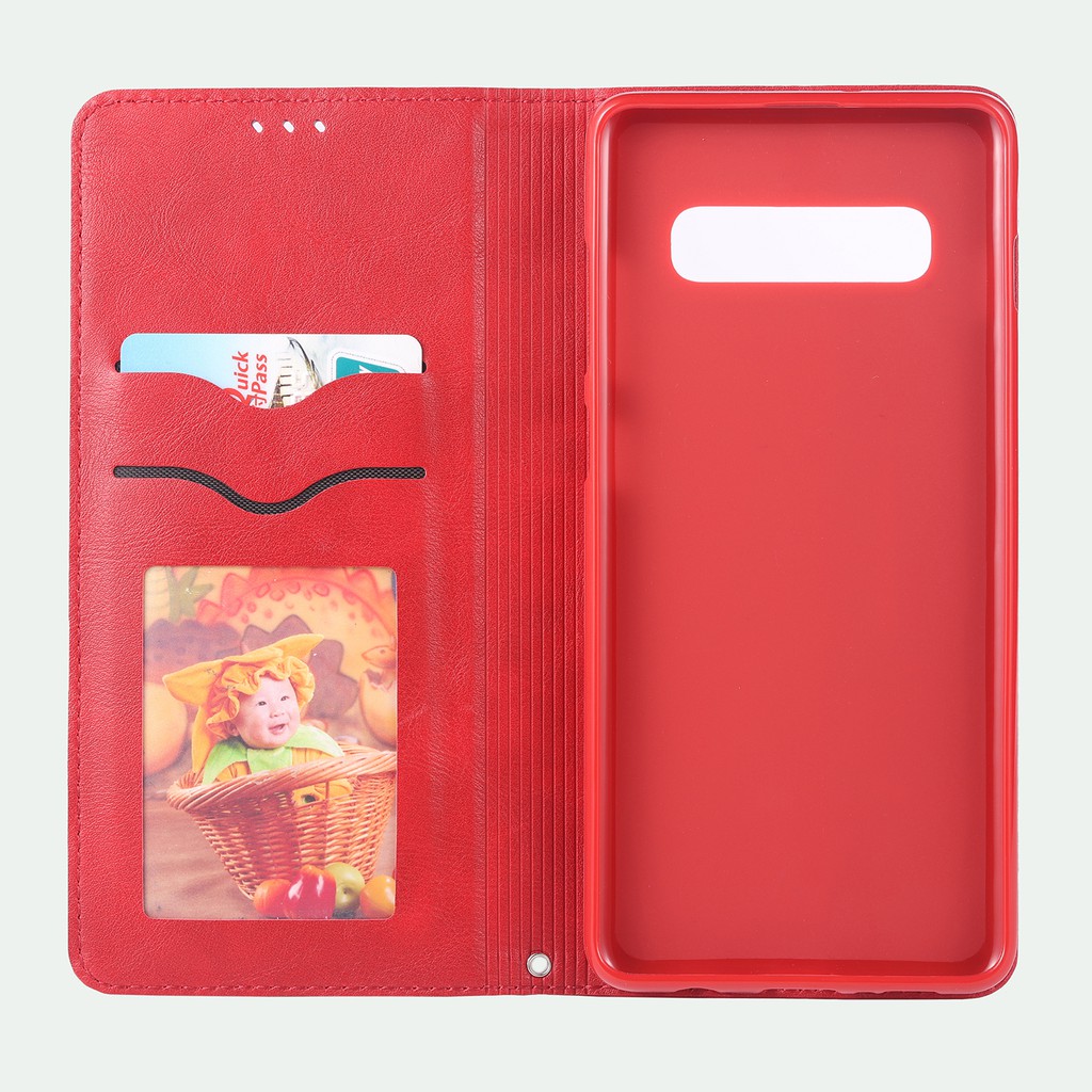 Bao da điện thoại di động Samsung Galaxy S21 Ultra S9 S10 Plus M10 A10 Note 9 PU Leather Phone Case Back Cover | BigBuy360 - bigbuy360.vn