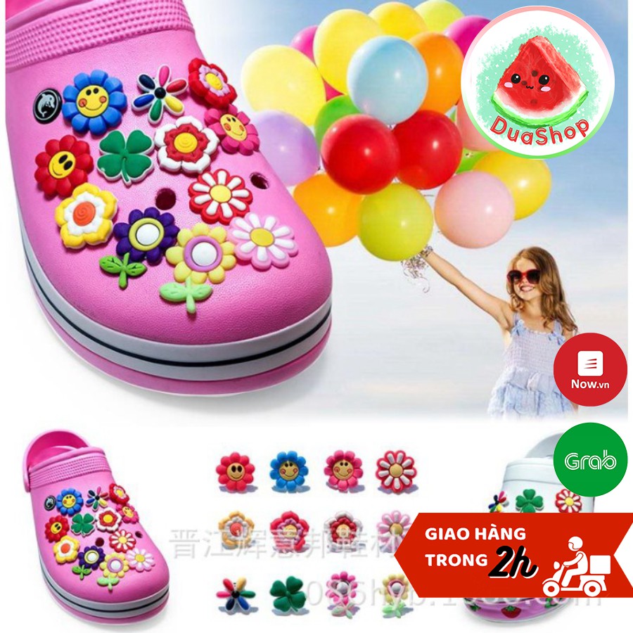 Jibbit/ Stick gắn dép sục/dép Crocs hoạt hình nhiều mẫu - Nút gắn dép cá sấu giá rẻ  🍉Duashop🍉