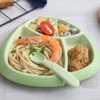 Khay ăn dặm sợi tre kèm thìa