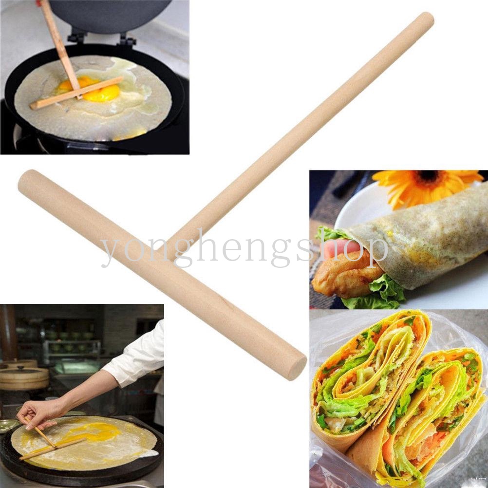 Dụng Cụ Làm Bánh Kếp Hình Chữ T Bằng Gỗ Chuyên Dụng