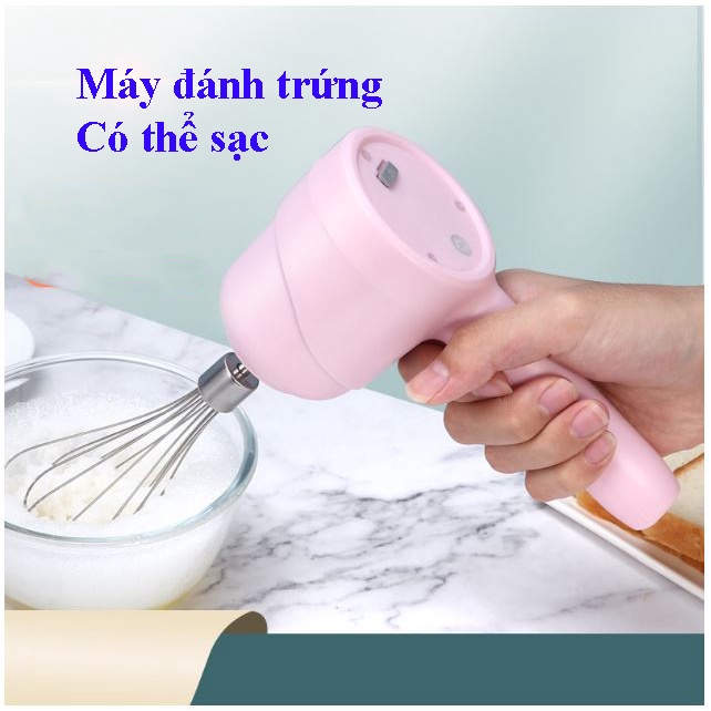 Máy đánh trứng sạc cổng USB cắm đa năng. Máy đánh trứng làm bánh Máy đánh trứng cầm tay, không dây