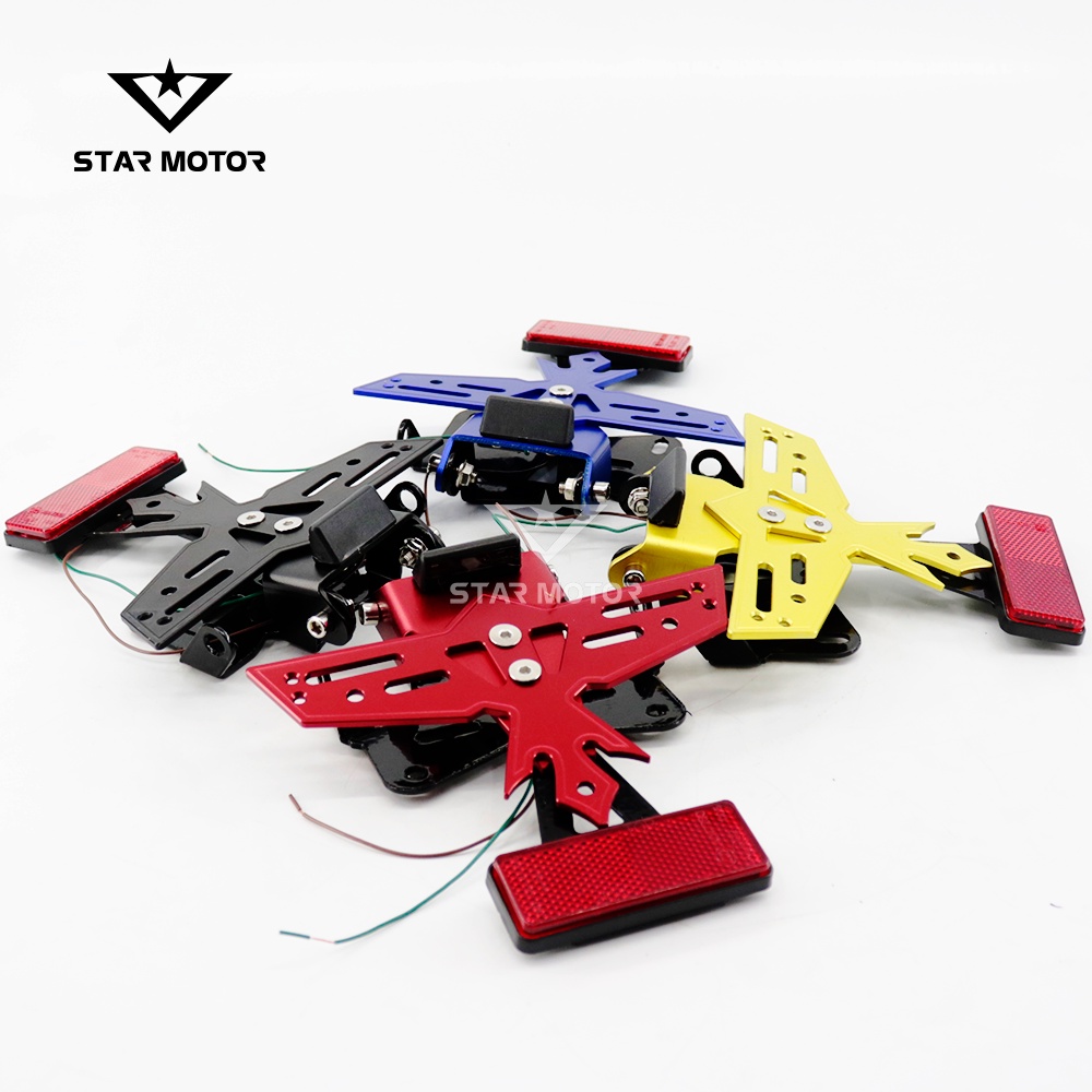 Pass Biển Số Gập Ex150,155 Winner, Winner x,R15V3 cánh chim nhôm CNC Tăng chỉnh linh hoạt