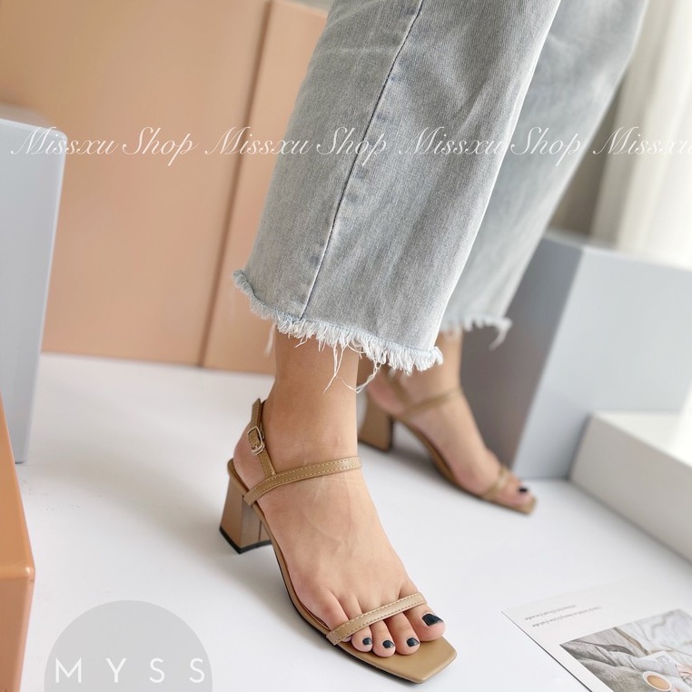 Giày sandal nữ bản ngang gót trụ xéo 5cm thời trang MYSS- SD120