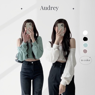 A356 set áo yếm croptop kèm áo khoác lửng audrey