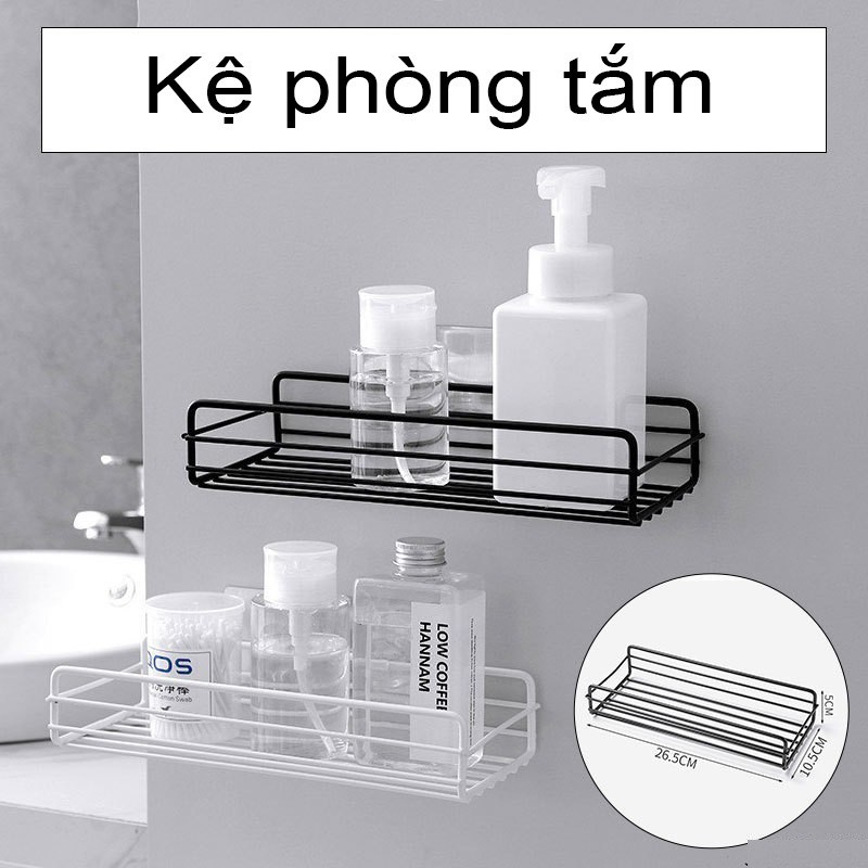 Kệ Treo Tường Nhà Tắm/Nhà Bếp Bằng Sắt Siêu Chắc, Sang Trọng.