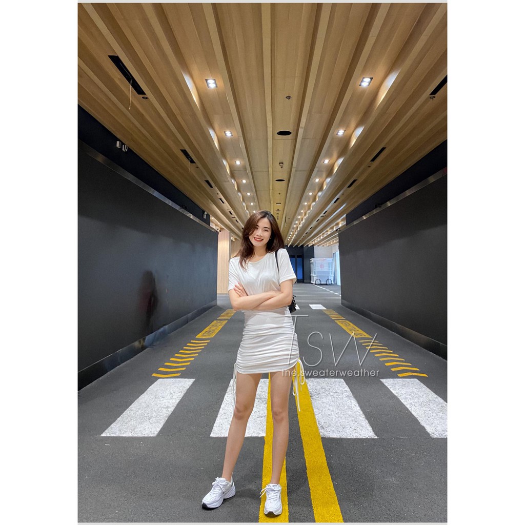 Set áo thun kèm chân váy rút điều chỉnh độ dài ( ảnh thật ) | BigBuy360 - bigbuy360.vn