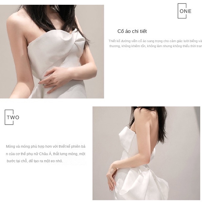 Đầm Cưới Vải Satin Đính Nơ Kiểu Pháp 2022 Thời Trang Mùa Hè Cho Nữ V3D4