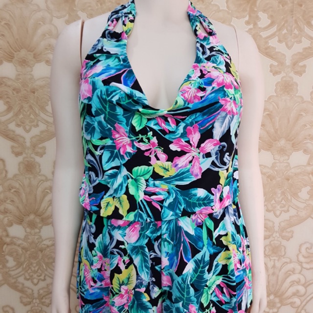 Bộ bơi jumpsuit big size hoa tắm biển size đại 70-130kg