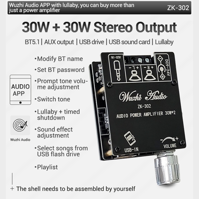 Bảng Mạch Khuếch Đại Âm Thanh ZK-302 Bluetooth