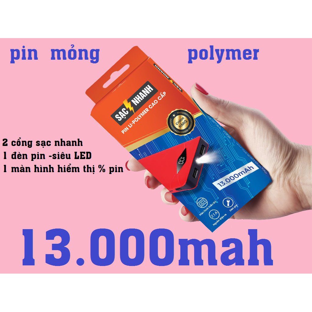 [BH 1 ĐỔI 1 ] Sạc dự phòng13000mAh CHÍNH HÃNG TP-VN bảo hành 12 Tháng.