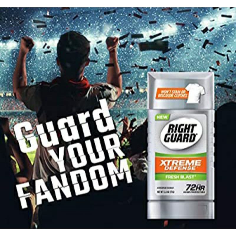 Lăn khử mùi Right Guard XTREME DEFENSE Antiperspirant ( 74g ) - Hàng Mỹ | BigBuy360 - bigbuy360.vn