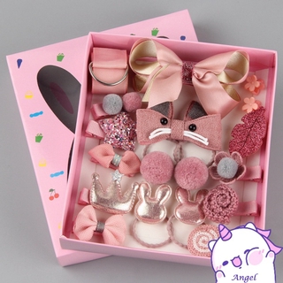 Set 18 phụ kiện trang trí tóc kiểu dáng đáng yêu dành cho bé