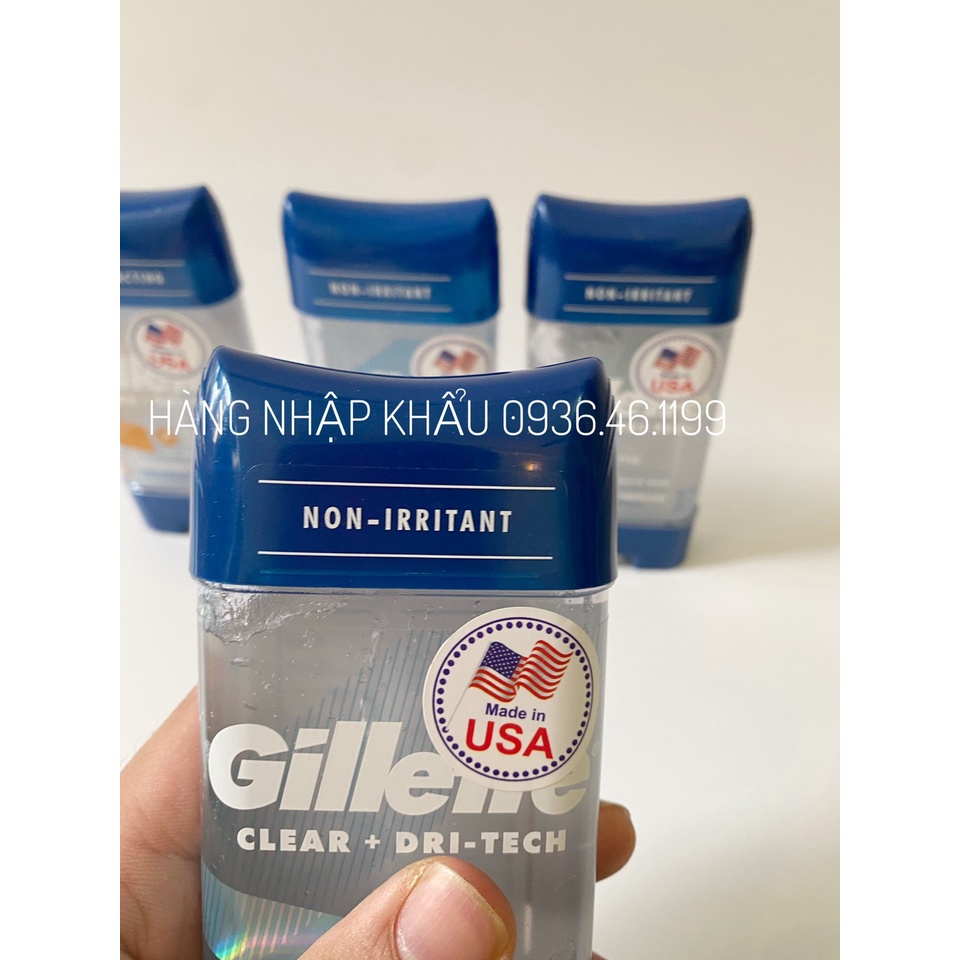 [Mẫu Mới nhất] [Chính hãng] Gel Lăn khử mùi 72giờ siêu thơm nam Gillette Clear Mỹ-107gam