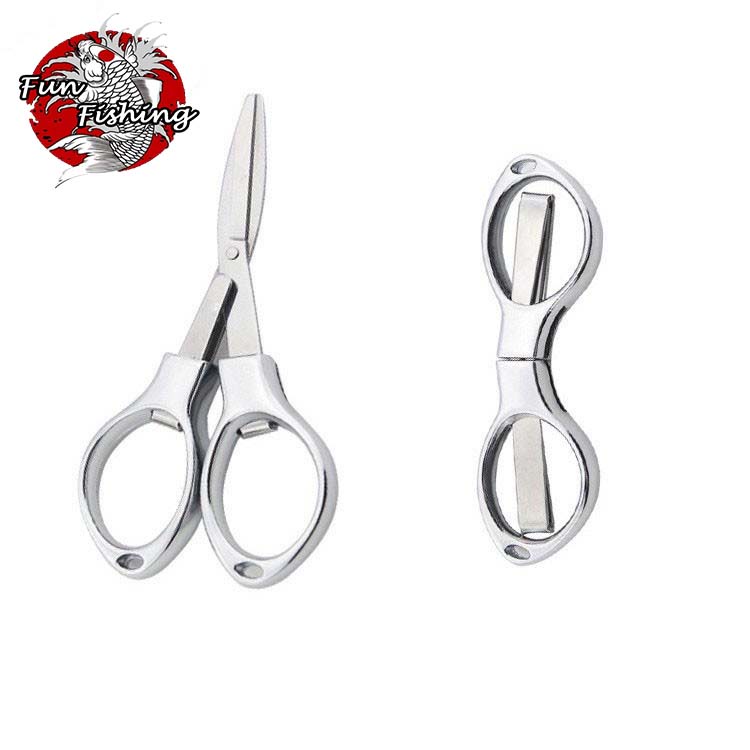 Kéo cắt dây trục câu cá gấp gọn hình số 8 tiện lợi bằng thép không gỉ
