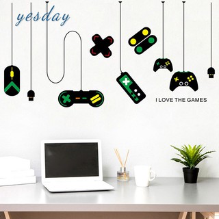 Đề can dán trang trí tường dạng tay cầm chơi game độc đáo phong cách