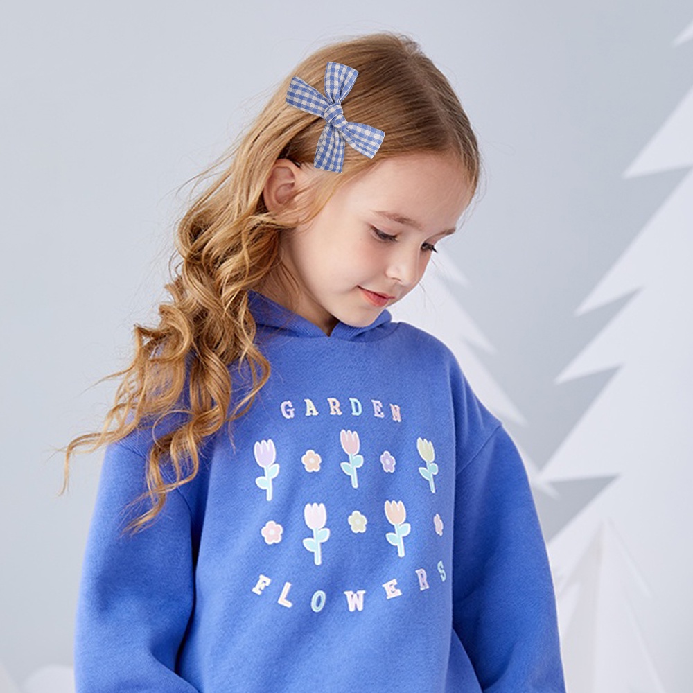 KIDSBOWS Set 4 Kẹp Tóc Hình Nơ Họa Tiết Chấm Bi Dễ Thương Cho Bé Gái