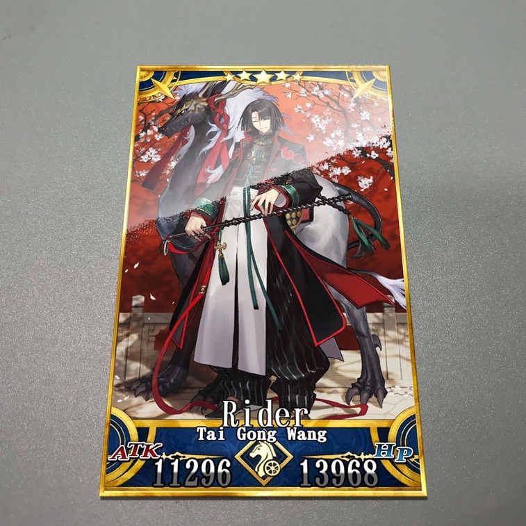 Thẻ bài custom card bánh xốp anime Fate/Grand Order FGO để sưu tầm tự chọn Tai Gong Wang Khương Tử Nha