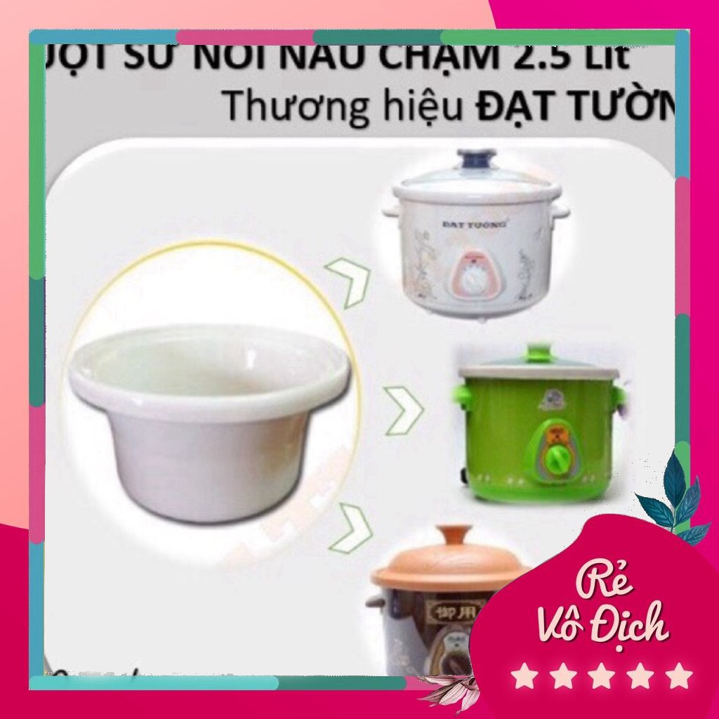 [free ship] Ruột Nồi Kho Cá- Nấu Cháo Đạt Tường 1,5l-2,5l