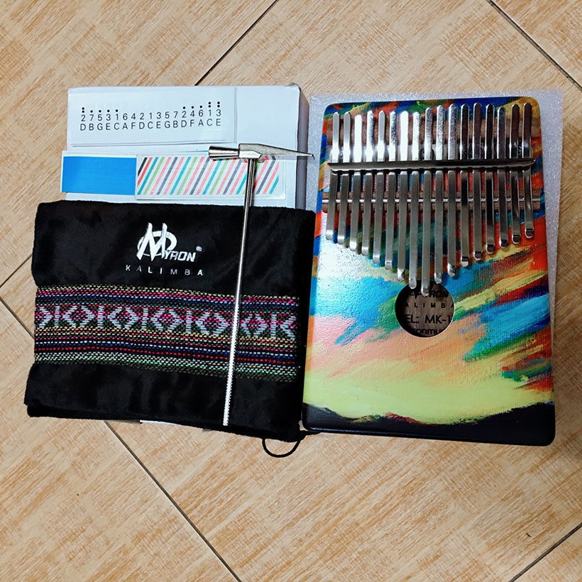 Đàn Kalimba Gỗ cao câp 17 phím Thương hiệu Myron Vẽ Nghệ thuật- HÀNG CÓ SẴN