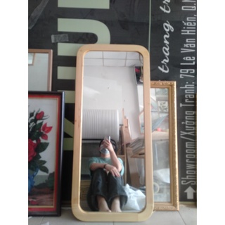 Gương toàn thân,Gương soi toàn thân treo tường ARCOREST khung viền gỗ kích thước 40x100