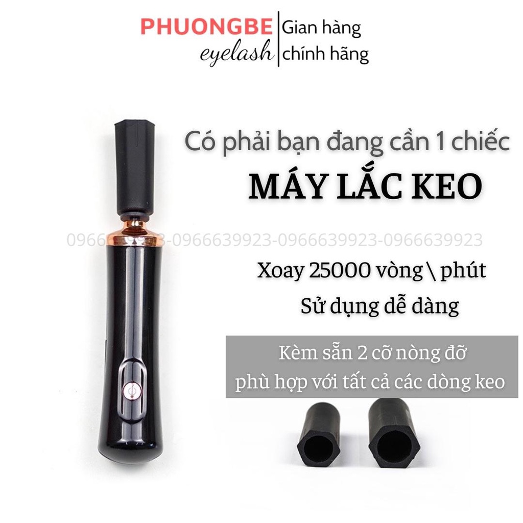 Máy lắc keo nối mi,lắc mực trong phun xăm loại có quạt tích điện