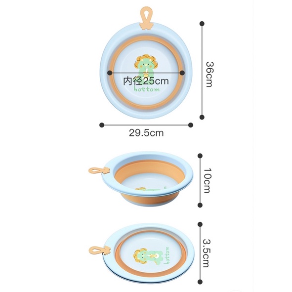 Chậu rửa mặt gấp gọn treo tường cho bé